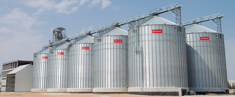 Wheat storage silo